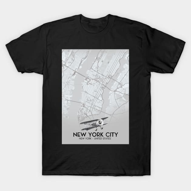 New York City Vintage map T-Shirt by nickemporium1